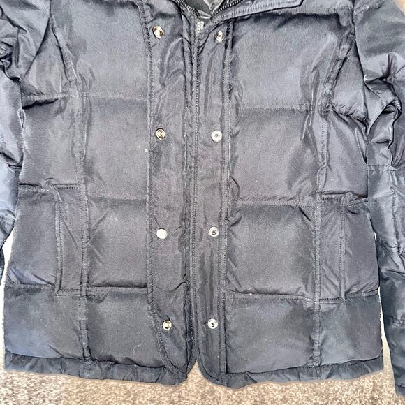 GAP Women's 3-1 Utility Down Puffer Full Zip Winter Coat Jacket Black Medium - Picture 9 of 13